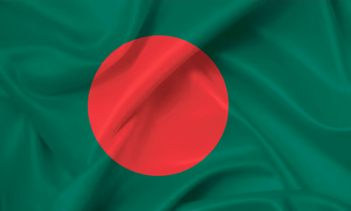 Flag of Bangladesh Flying