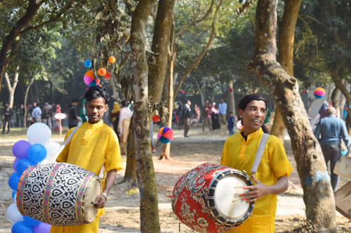 Traditional music group with Rrum on Pohela Boishakh of Bangladeshi Photography