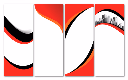 Abstract Background Red and Black for Festoon, Long Banner, Stand, Catalog, Brochure, Poster vector