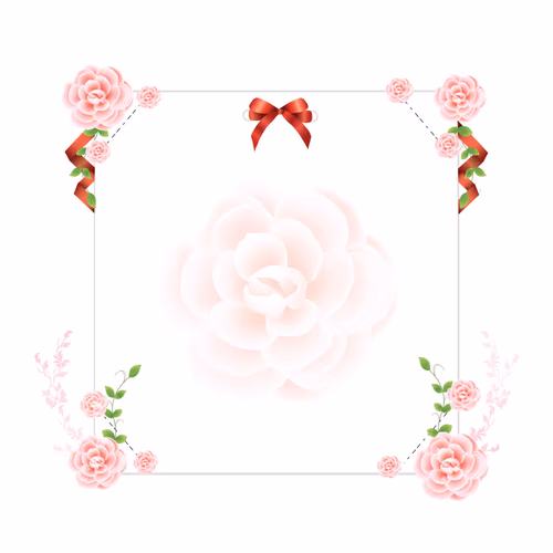 Romantic Floral Design Border Vector for Ramadan Posters and Frames