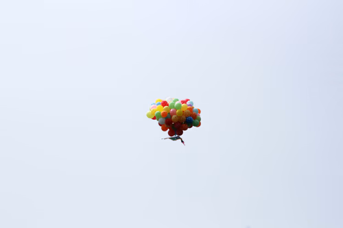 Some balloon events Flags of the event are allowed to fly in the sky