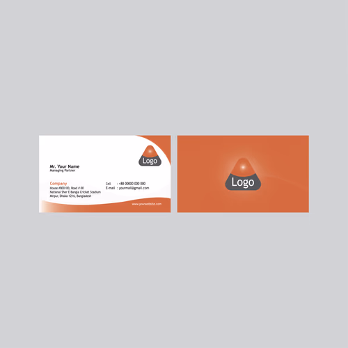 Business card design with corporate combination vector