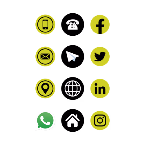 social calling icons are provided which are required for business cards, memos, cover letters, postcards, banners etc vector