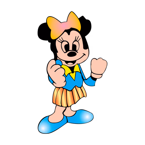 Mickey Mouse to Minnie Mouse Clipart Vector