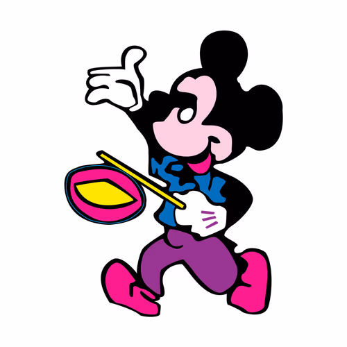 Mickey Mouse Wall Art Icon Vector