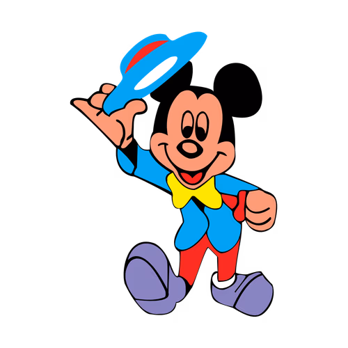 Tuxedo Mickey Mouse vector design clip art