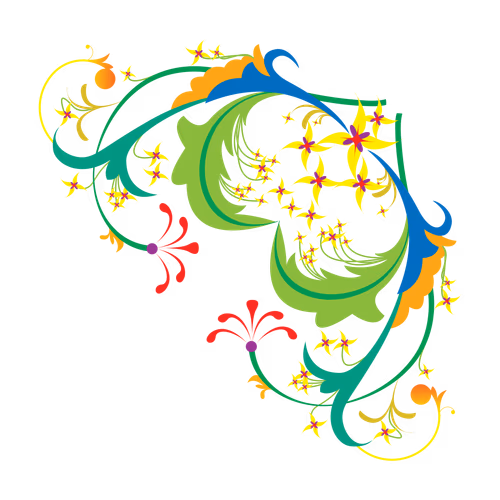 Beautiful vector floral corner design clipart vector background ornament floral