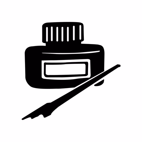 Doat Kolom  - Pen and Ink Marka for Election Symbol Vector Clipart