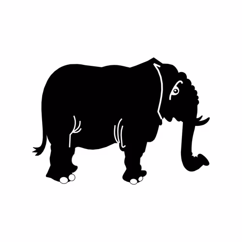 Elephant - Hati Marka for Election Symbol Vector Clipart