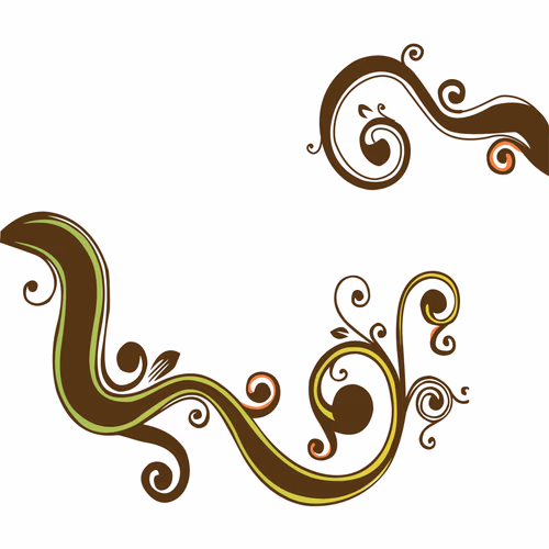 Golden Vintage Baroque Ornament, Retro Pattern Antique Style Acanthus, decorative element Graphic