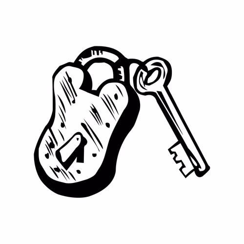 Lock Key - Tala Chabi Marka for Election Symbol Vector Clipart