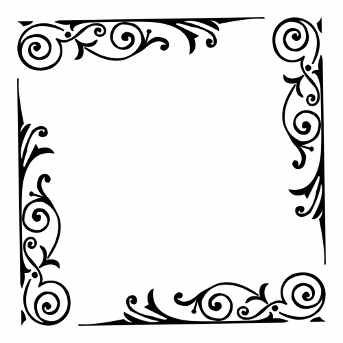 Ornate Vintage Frame Elegant Decorative Vector Graphic