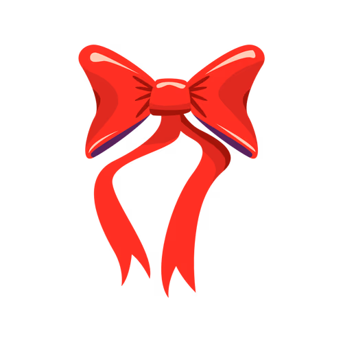 Red Ribbon Bow for Gift Wrapping and Holiday Packaging