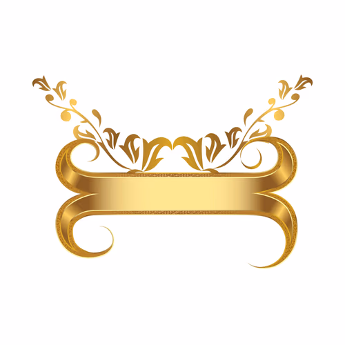 Special Design Gold Ornament Frame Vector