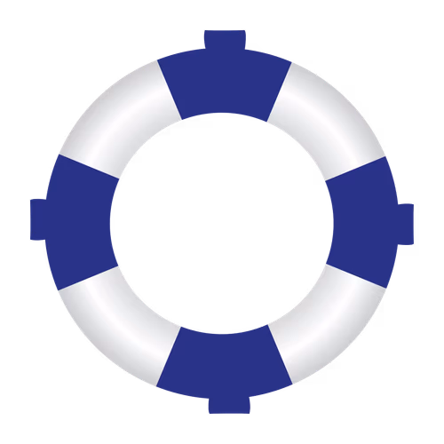 Vector purple swim ring isolated on white background