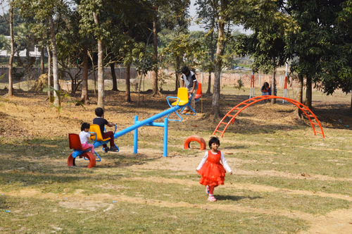 One of the many children's play area in the park