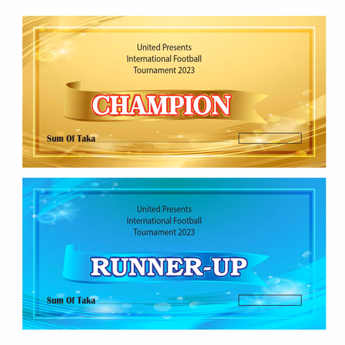 Winner Champion Cheque Design