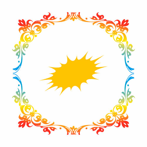 Beautiful Folk Vector Art Floral Decoration Design