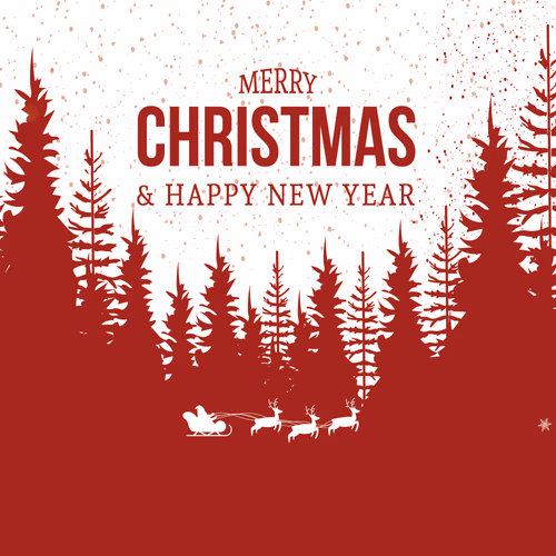 Merry Christmas and Happy New Year Background Vector
