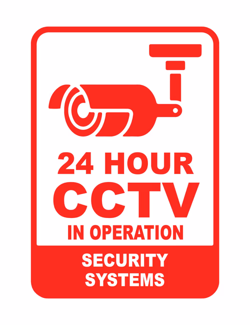 24 Hour CCTV in operation Security Systems Icon Design