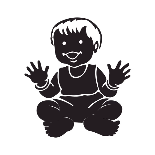 Child is Playing Happy Icon Vector