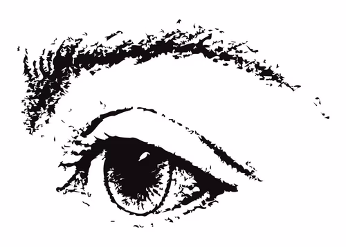 Eye drawing sketch: Vector icon illustration