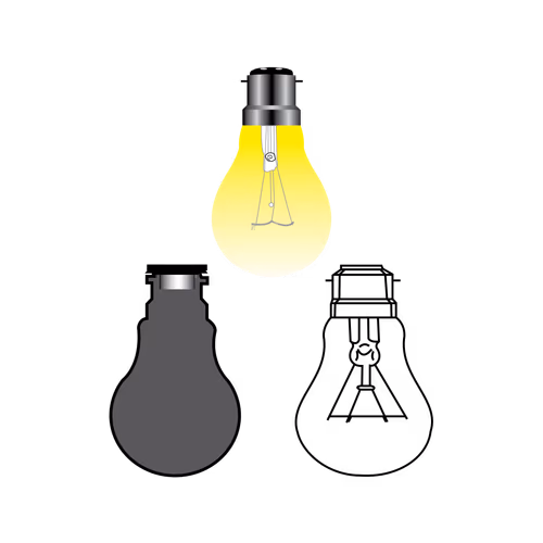 Light Bulb Icon Vector Illustration for Election Symbol Collection