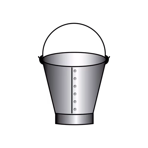 Simple Line Bucket Icon for Election Symbol Vector Clipart