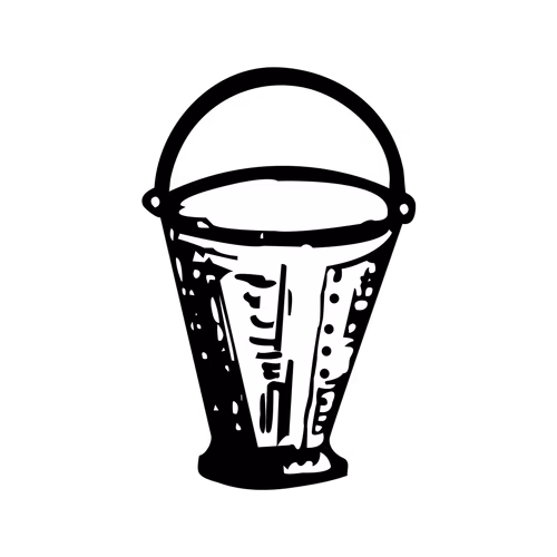 Simple Line Bucket Icon for Election Symbol Vector Illustration