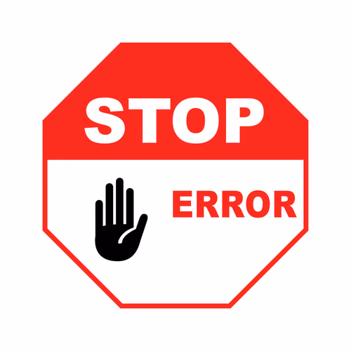 Stop Error Sign Vectors