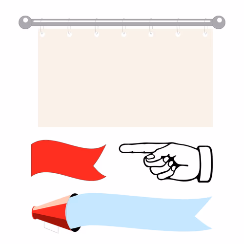 Vector Navigation Hands on White Stickers
