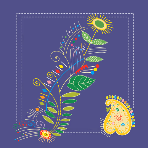 Bangla New Year Alpona Boishakh Illustration
