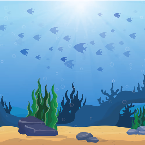 Beautiful Under Water Background Vector Art & Graphics