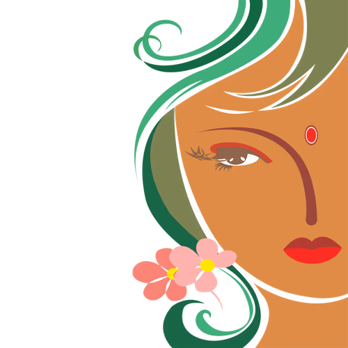 Bengali girl village dressed in new colors looks very beautiful very special vector