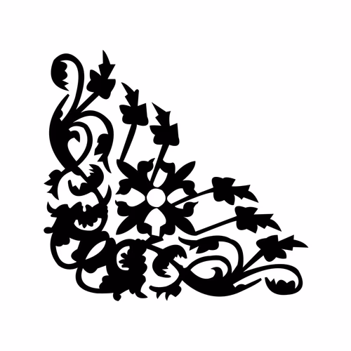 Classical Baroque Ornament Decorative Boarder Design Element Filigree Vector Graphic