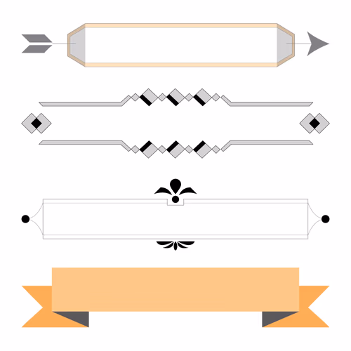 Decorative frames with ornamental elements Vector
