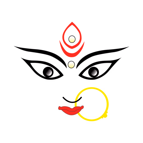Durga Puja Parvati Bhavani Goddess Festivals of Hindu Religion Vector
