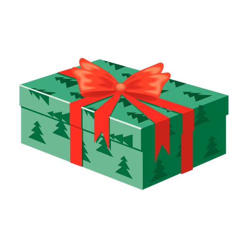 Festive Gift Box Illustration for Christmas and Winter Holiday Designs