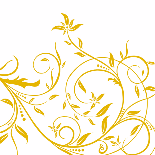 Floral Decorative Illustration on White Background Vector