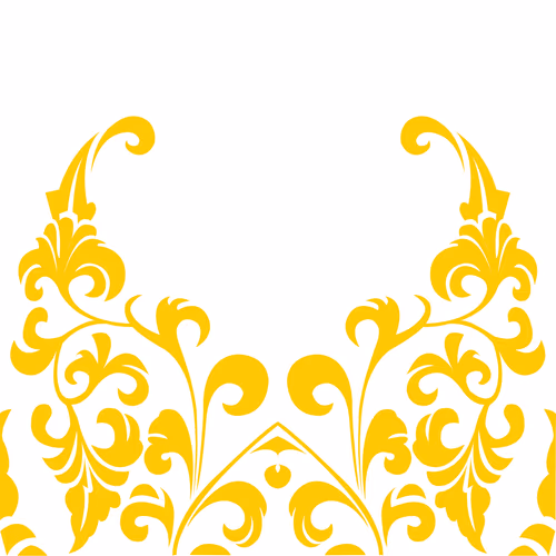 Floral Ornament Golden Border Vector Graphic Alpona
