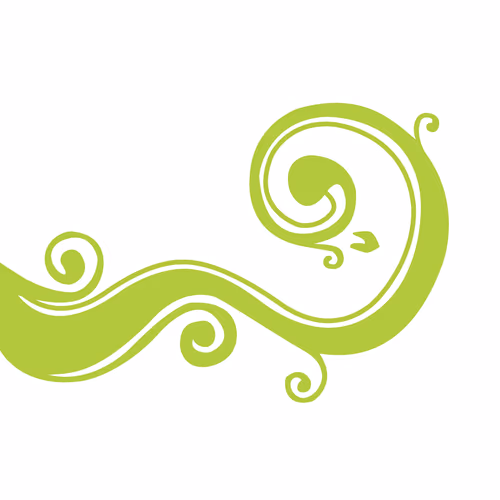 Green Vine Leaf Border Design Graphic Art
