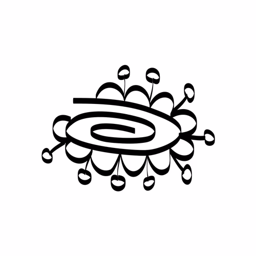 Hand Drawn Outline Floral Doodle Vector Illustration