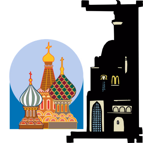 Islamic Muslim Mosques and Minarets Vector Design