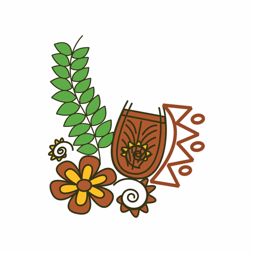 Kula Boishakhi Traditional Vector Graphic Boishakh Alpona Bengali New Year Illustration
