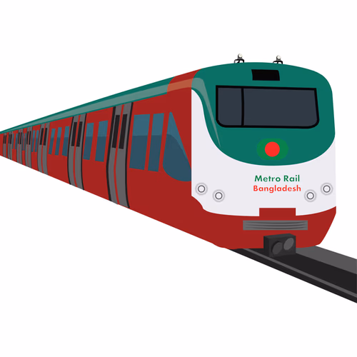 Metro Rail Bangladesh Vector