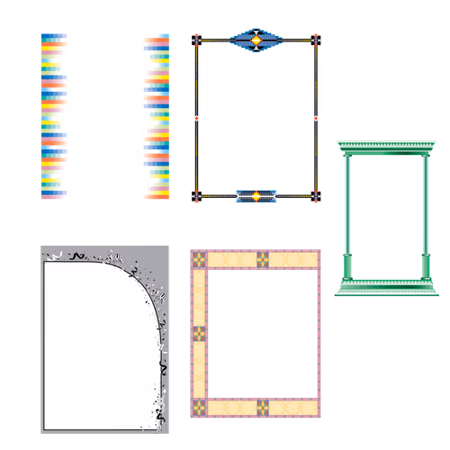 Mixed Border Collection Vector Design