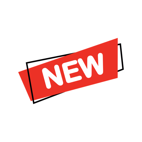 New Red Sign Newest label Design Vector