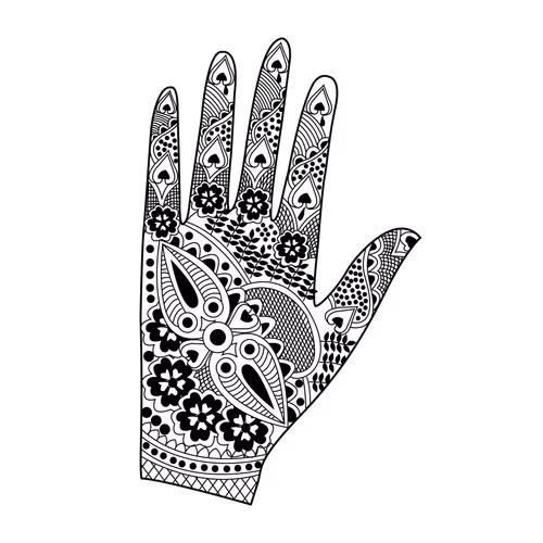 One Hand Very Beautiful Hand Mehndi Designs for Beauty Latest Design Mehndi Painting Vector