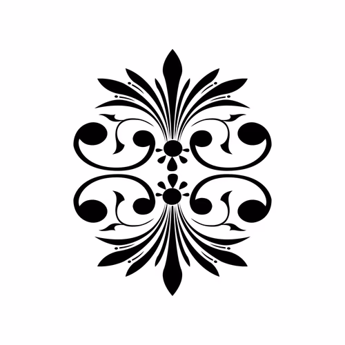 Ornamental Mastery Decorative Elements in Calligraphic Style Sweeping Calligraphy Abstract Vector Graphic