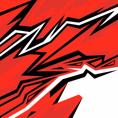 Racing Car sticker Background vector. Car Modification sticker